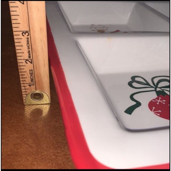 Christmas Reindeer & Ornament Divided Serving Tray - Picture 7 of 7